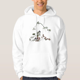 Blommigt Artwork Japansk blomma Hoodie