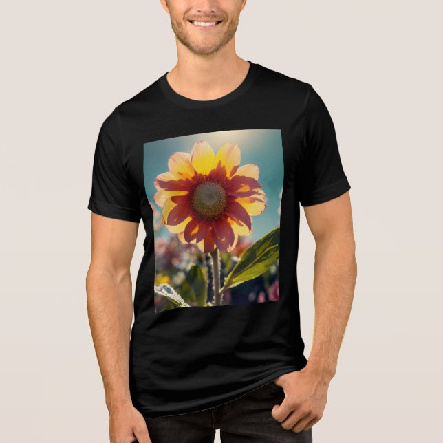**"Blommigt Ascension" Bella+Canvas Tri-Blend T-Sh T Shirt (Framsida)