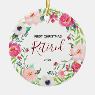 Blommigt Återkallad första julprydnad Julgransprydnad Keramik