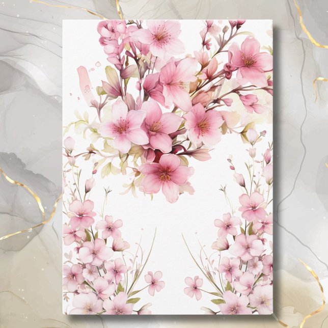 BLOMMIGT ATT GÅ MED VELLUM WEDING-INBJUDAN INBJUDNINGAR (Skapare uppladdad)