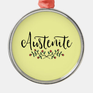 Blommigt Austenite Gult Bookish Julgransprydnad Metall