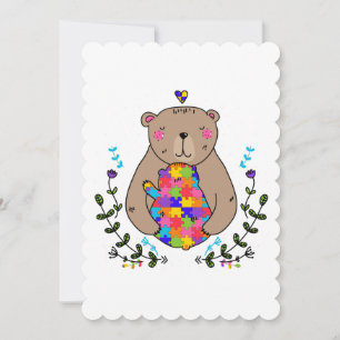 blommigt autistisk mamma tack kort