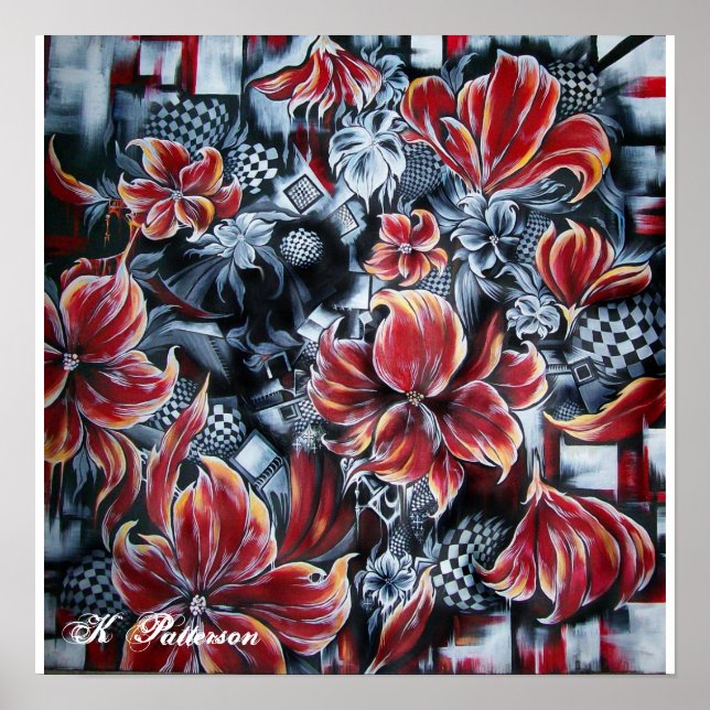 blommigt av abstrakt poster (Framsidan)