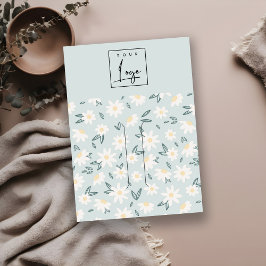 Blommigt av akut Daisy Aqua Blue Logotyp Hair Clip Visitkort