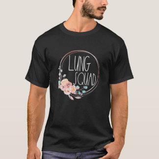 Blommigt av andningsbehandling Lung Squad Team Pul T Shirt
