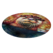 Blommigt av bättre Abstrakt Teal Orange Red Brown