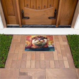 Blommigt av bättre Abstrakt Teal Orange Red Brown 