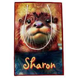 Blommigt av bättre Abstrakt Teal Orange Red Brown 