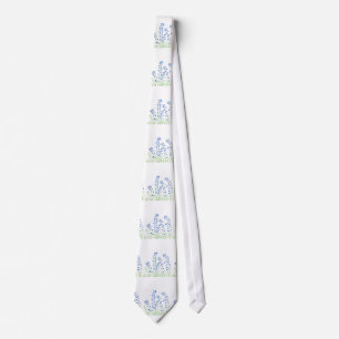 Blommigt av blåklockor blåa blommor mönster slips