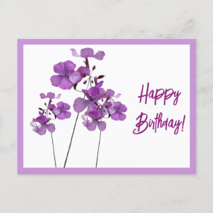 blommigt av blommor från grattis på födelsedagen s vykort