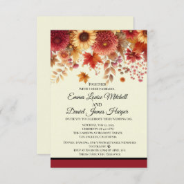 Blommigt av blommor i höstas inbjudningar