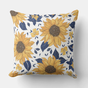 blommigt av blommor i sol kudde