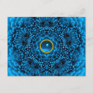 Blommigt AV BLUE DAHLIA OCH SAPPHIRE GEMSTONE Vykort
