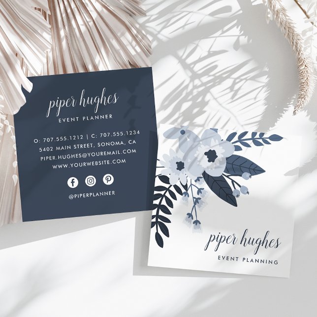 Blommigt av borttagning fyrkantigt visitkort (Skapare uppladdad)