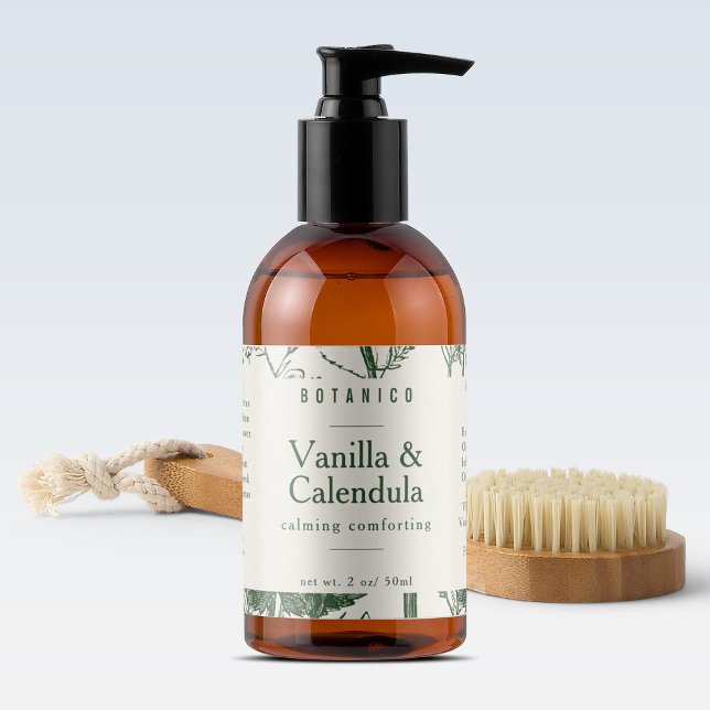 Blommigt av botaniska Gröntar Ingredienser Produkt Fraktsedel (Skapare uppladdad)