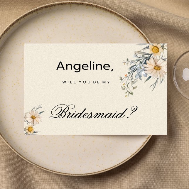 Blommigt av botaniska trädgårdsodlingar inbjudningar (Botanical wildflowers garden floral Bridesmaid )