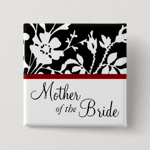 Blommigt av Budens mamma Black and White Knapp