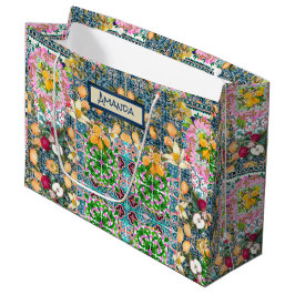 blommigt av chic blå rosa siciliansk citrusfrukt