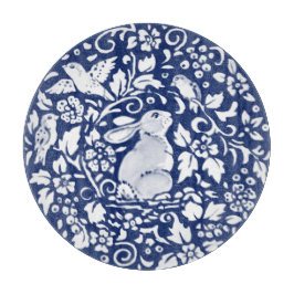 Blommigt av Cobalt Blue White Rabbit Bunny Bird El