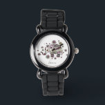 Blommigt av Cute Pastel Färg Elephant Armbandsur<br><div class="desc">Cute pastel färg, blommigt baby elefant som håller en blomma. Om du behöver hjälp med att anpassa någon av mina designers kontaktar du ArtOnWear-designern. Kostnadsfri textformatering med hjälp av direkthjälp tillgänglig på begäran.</div>