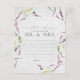 Blommigt av datum för  för Wildblomsfärg Vykort