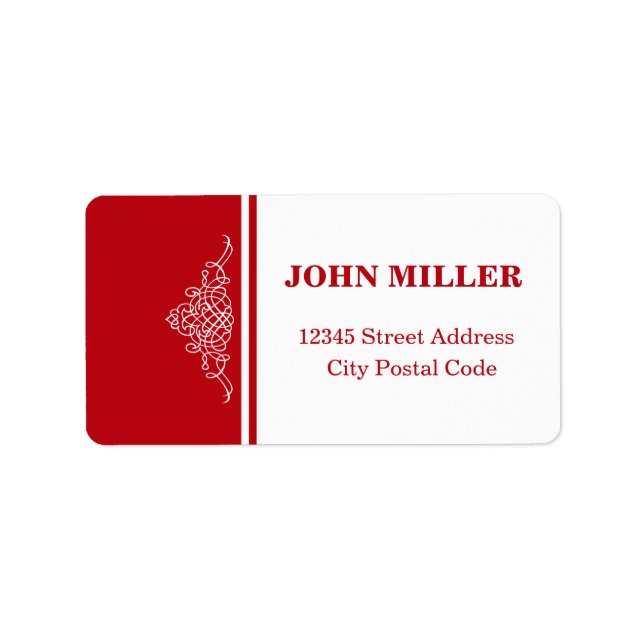 blommigt av elegant adressetikett (Framsidan)