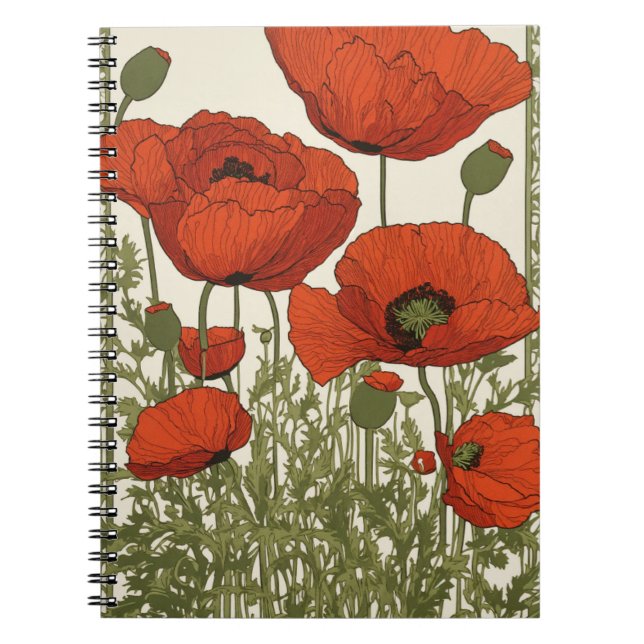 blommigt av elegant anteckningsbok (Framsidan)