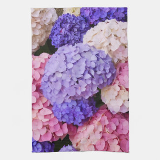 Blommigt av elegant Blue Hydrangea Kökshandduk