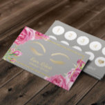 Blommigt av Elegant för makeup Artist Vintage  Grå Lojalitetskort<br><div class="desc">Makeup Artist Beauty Girl Vintage Blommigt Grått Loyalty Affärskorts.</div>