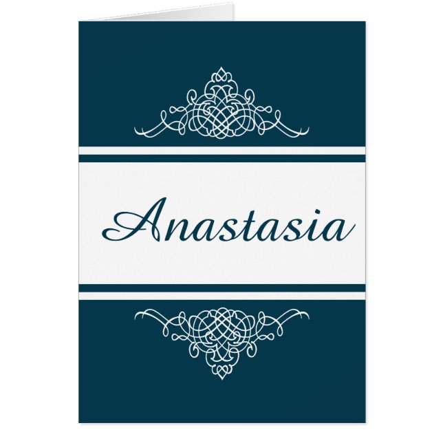 blommigt av elegant hälsningskort (Framsidan)