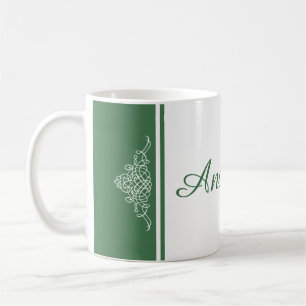 blommigt av elegant kaffemugg