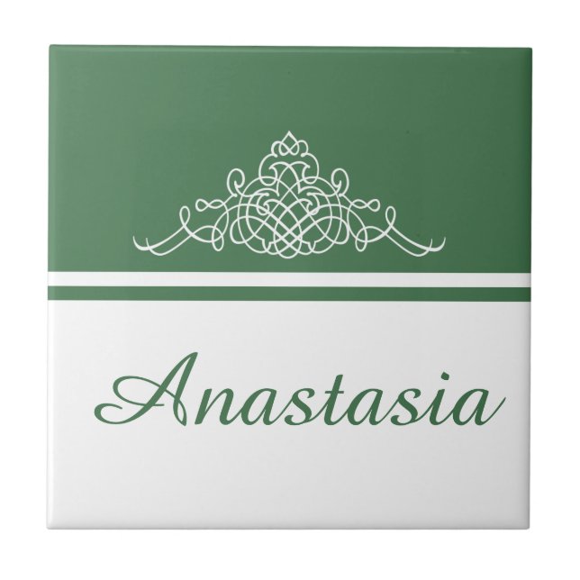 blommigt av elegant kakelplatta (Framsidan)