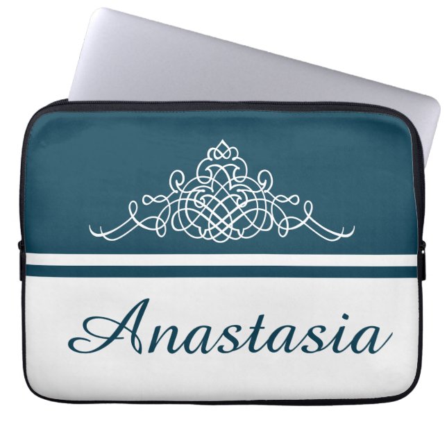 blommigt av elegant laptop sleeve (Framsidan)