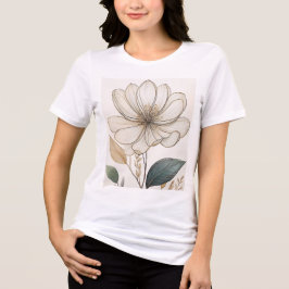 Blommigt av elegant - minimal nederbördsdesign t shirt
