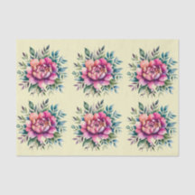 Blommigt av elegant - Papper radbrytning av vävnad