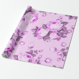 blommigt av eleganten för rosa lila presentpapper