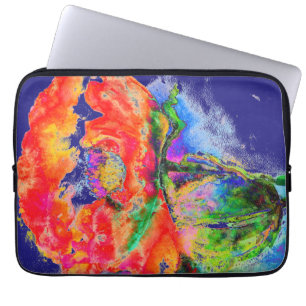 blommigt av elegantens röda abstrakt, vattenfärgmå laptop sleeve