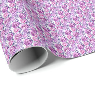 Blommigt av elegantens Rosa och Lila Presentpapper