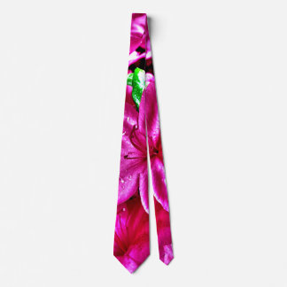 Blommigt av färgad Rosa Azalea Tie Slips