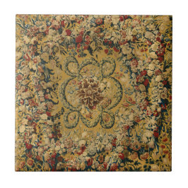 Blommigt av färgad Vintage Carpet Mönster Kakelplatta