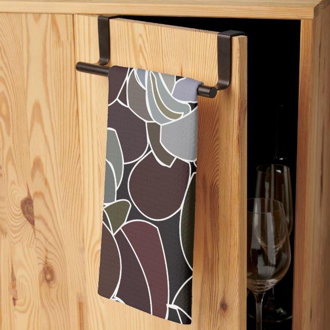 Blommigt av färgade Succulents Kökshandduk (Thirds Fold)