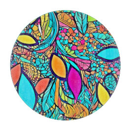 Blommigt av färgstark Abstrakt