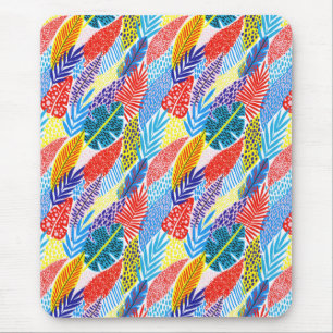 Blommigt av färgstark geometrisk Boho Tropical Jun Musmatta