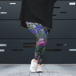 Blommigt av färgstarka sommarträdgårdsmästare leggings