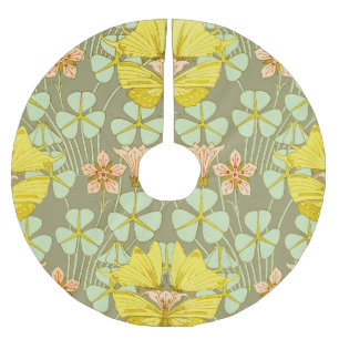 Blommigt av fjäril, botaniskt färgämne julgransmatta borstad polyester