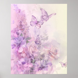 Blommigt av fjäril poster