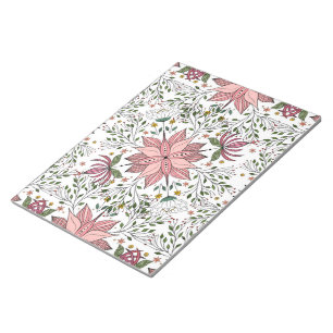Blommigt av för Rosa av Vintage Doodles Tile Art Anteckningsblock