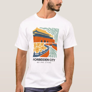 Blommigt av förbjudna Chinor i Peking T Shirt