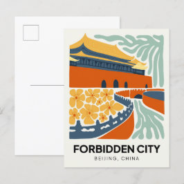 Blommigt av förbjudna Chinor i Peking Vykort