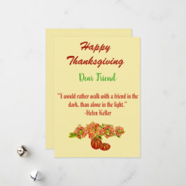 Blommigt av Grönt för thanksgiving-fel Julkort